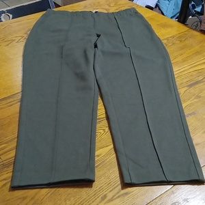 EVERLANE The Dream Pants Women LARGE Stretch Work Forest Green Casual NEW